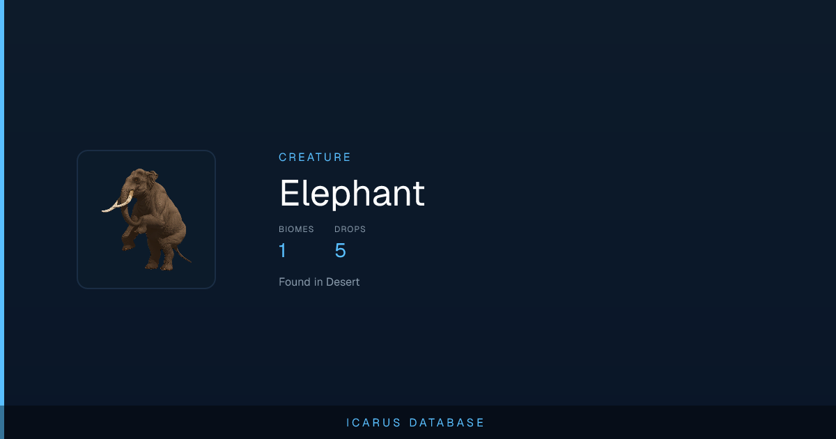 Elephant | Icarus Database