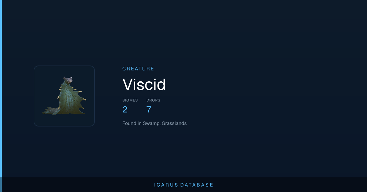 Viscid | Icarus Database