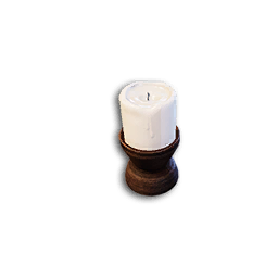 Carved Wood Candlestick
