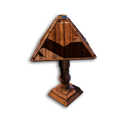 Carved Wood Desk Lamp