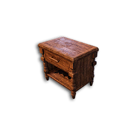Carved Wood Nightstand