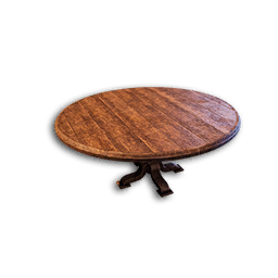 Carved Wood Round Table