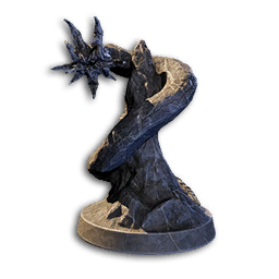 Stone Caveworm Statue