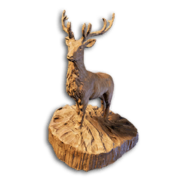 Wood Deer Statue