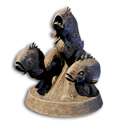 Stone Piranha Statue