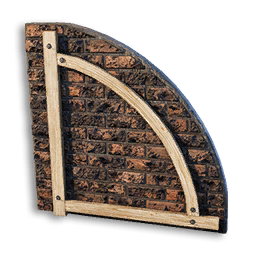 Scoria Brick Wall/Roof Curved