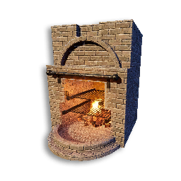 Stone Brick Fireplace