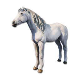 Cryogenically Frozen White Horse