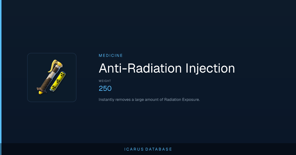 Icarus Anti-Radiation Injection | Icarus Database