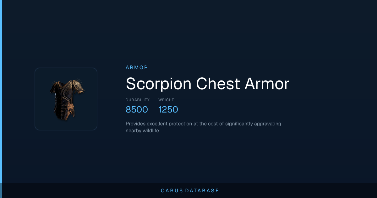 Icarus Scorpion Chest Armor | Icarus Database