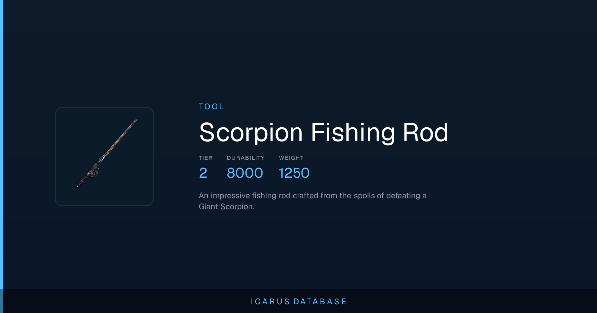 Icarus Scorpion Fishing Rod | Icarus Database
