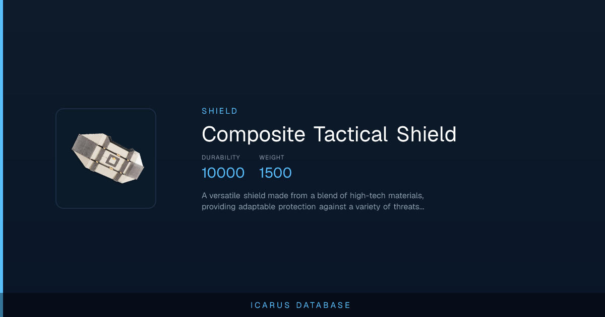 Icarus Composite Tactical Shield | Icarus Database