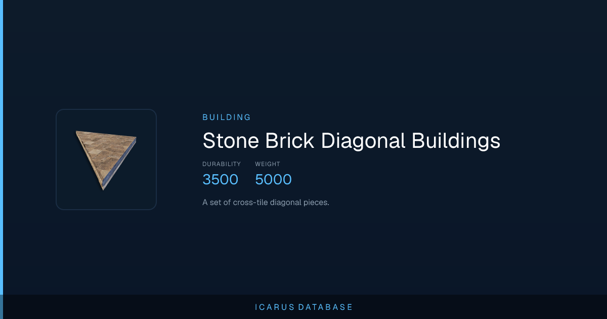 Icarus Stone Brick Diagonal Buildings | Icarus Database