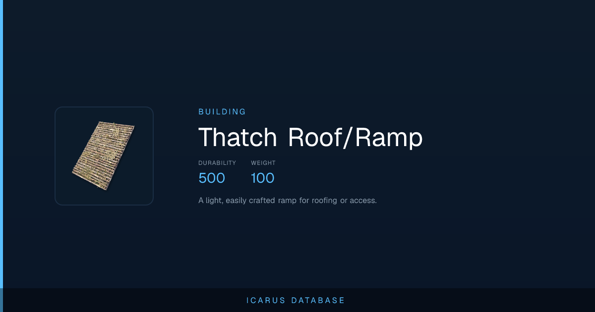 Icarus Thatch Roof/Ramp | Icarus Database