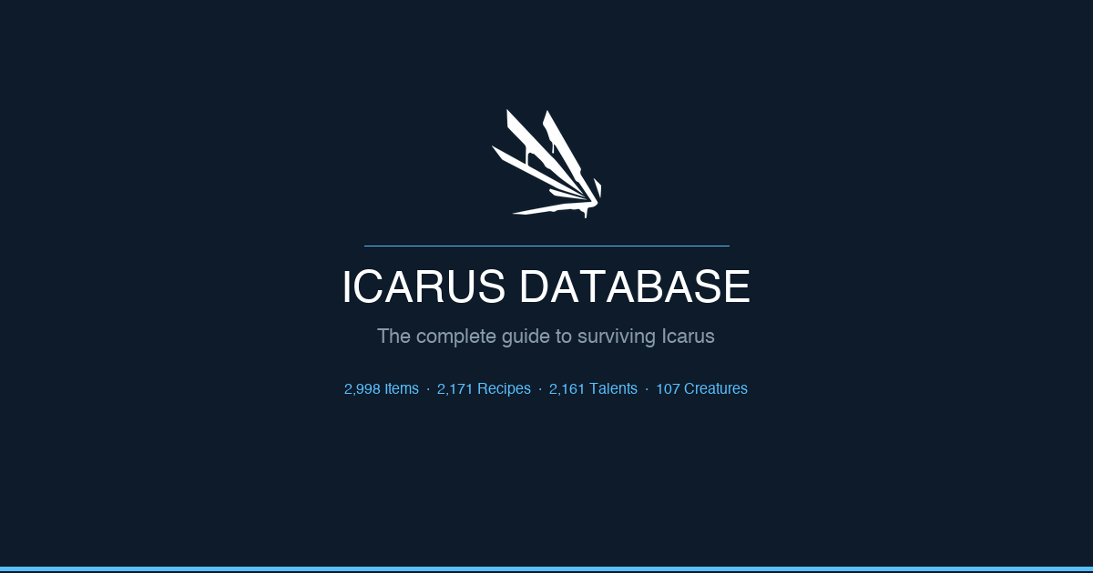 Icarus Database — Icarus