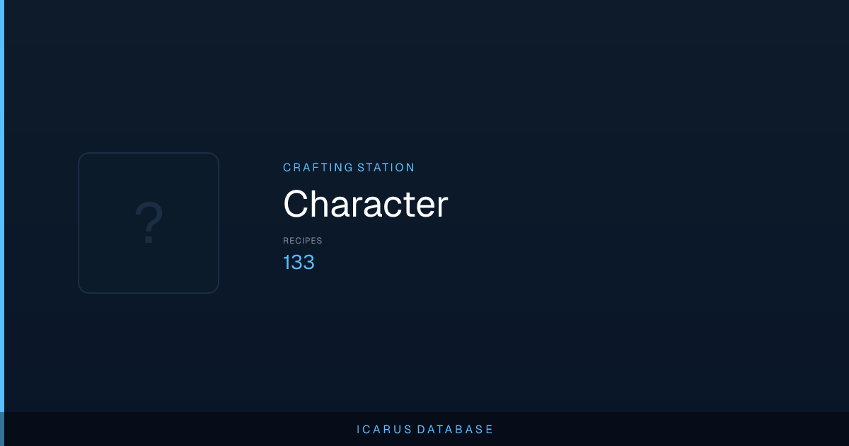Character | Icarus Database